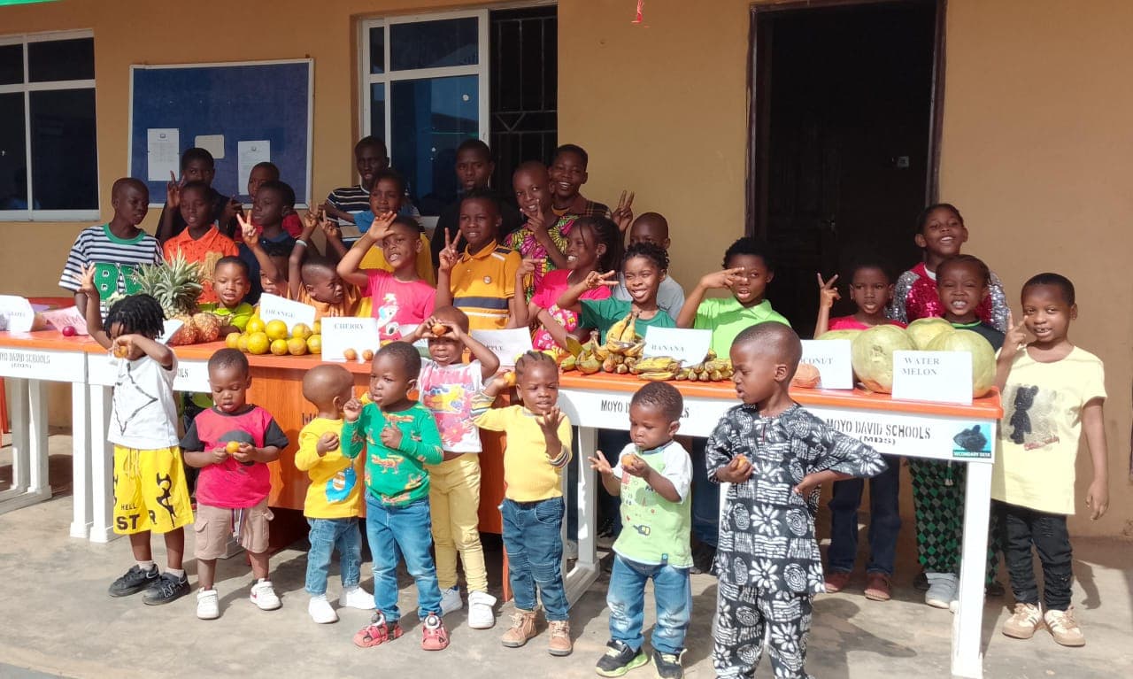 Young learners at Moyo David Schools